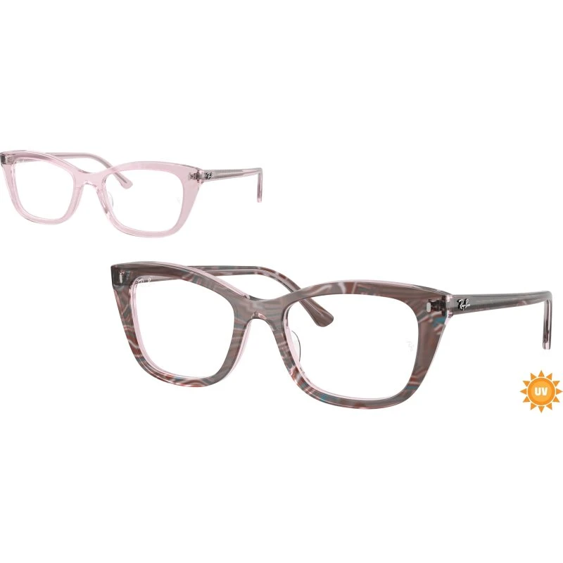 Ray-Ban RX5433 8292 - Montures Optiques Acétate Violet Transparent