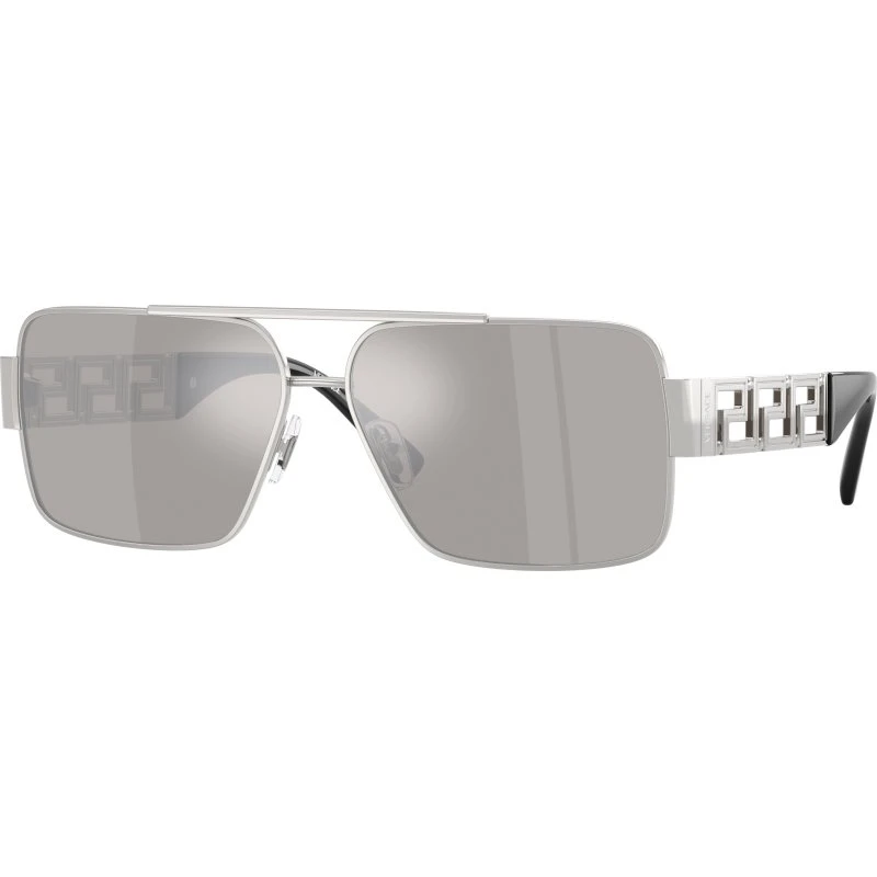 Versace Homme VE2290 Lunettes de Soleil Carrées Métal Argent