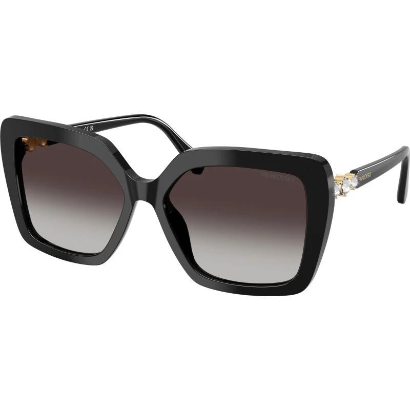 Swarovski SK6049 10018G Lunettes de Soleil Papillon Noir et Gris
