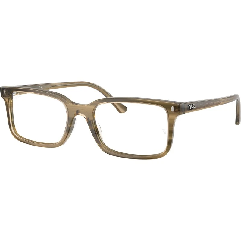Ray-Ban RX5445 Montures Optiques Carrées en Acétate Vert Transparent