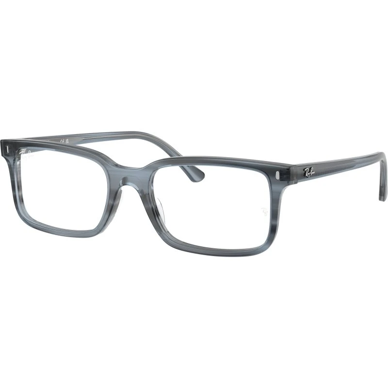Ray-Ban RX5445 8456 Montures Optiques Carrées en Acétate Bleu Transparent