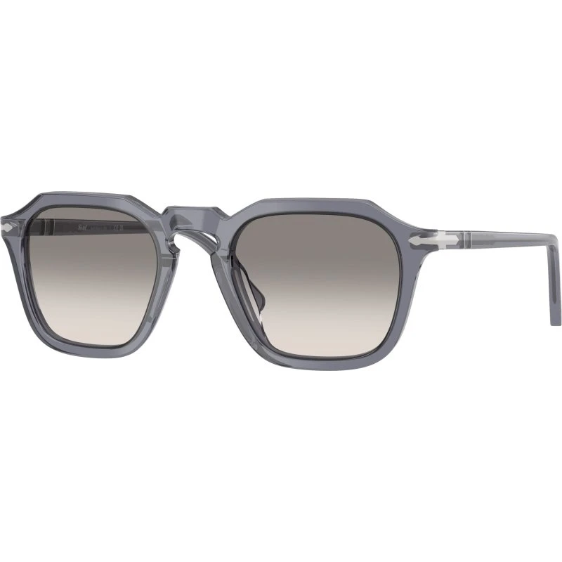 Persol PO3292S Lunettes de Soleil Carrées en Acétate Bleu et Gris