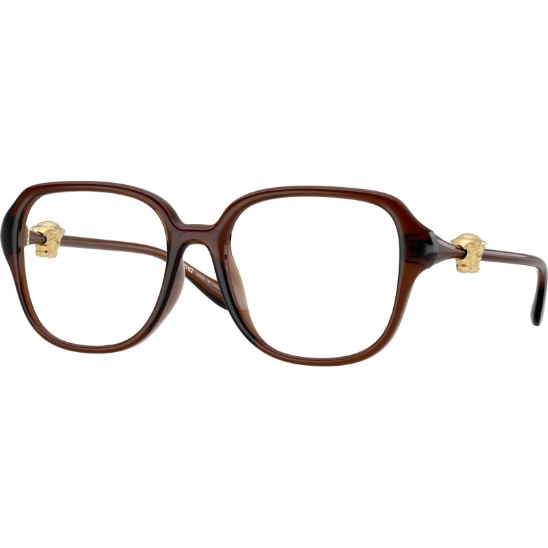 Versace VE3386D 5534 Lunettes de vue Carrées Marron - Femme