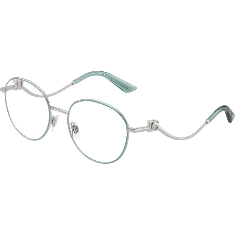 Dolce & Gabbana DG 1365 Lunettes de Vue Rondes Argentées Femme