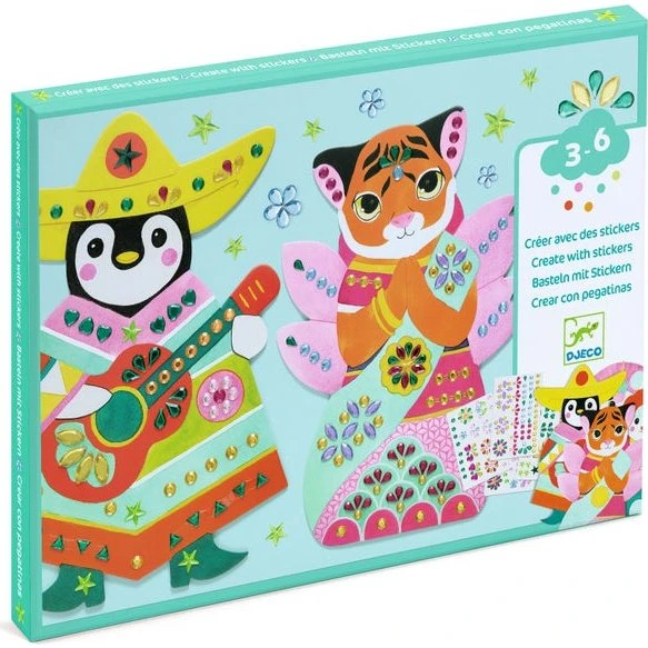 Djeco Créer avec des stickers : Brillants