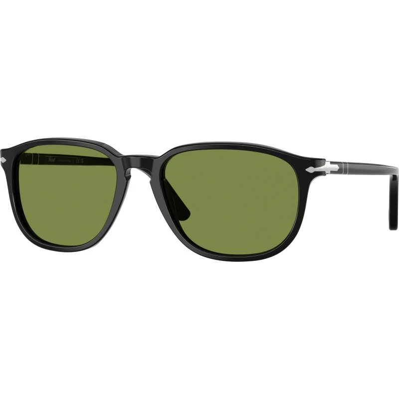 Persol PO3019S 95/4E Lunettes de soleil carrées en acétate noir et vert