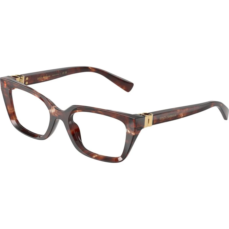 Dolce & Gabbana DG3436 Montures Optiques Carrées Rouge Transparent