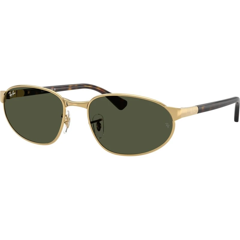 Ray-Ban RB3777 Lunettes de Soleil Géométriques Or et Vert