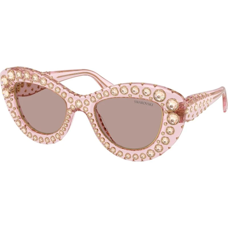 Swarovski SK6060 30017N Lunettes de soleil Cat Eye Rose et Marron