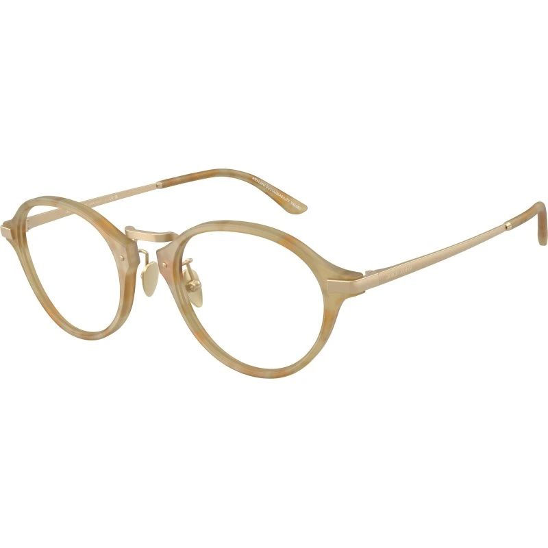 Giorgio Armani AR7287 Homme - Monture Optique Pantos Beige Transparent