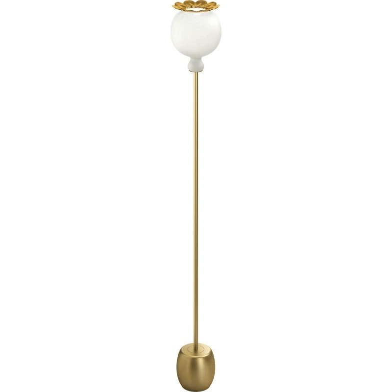 Lampadaire Opyo KDLN en Laiton et Verre Opalin