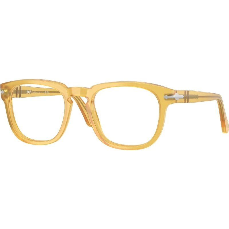 Persol PO3376V 204 Montures Optiques Carrées en Acétate Jaune
