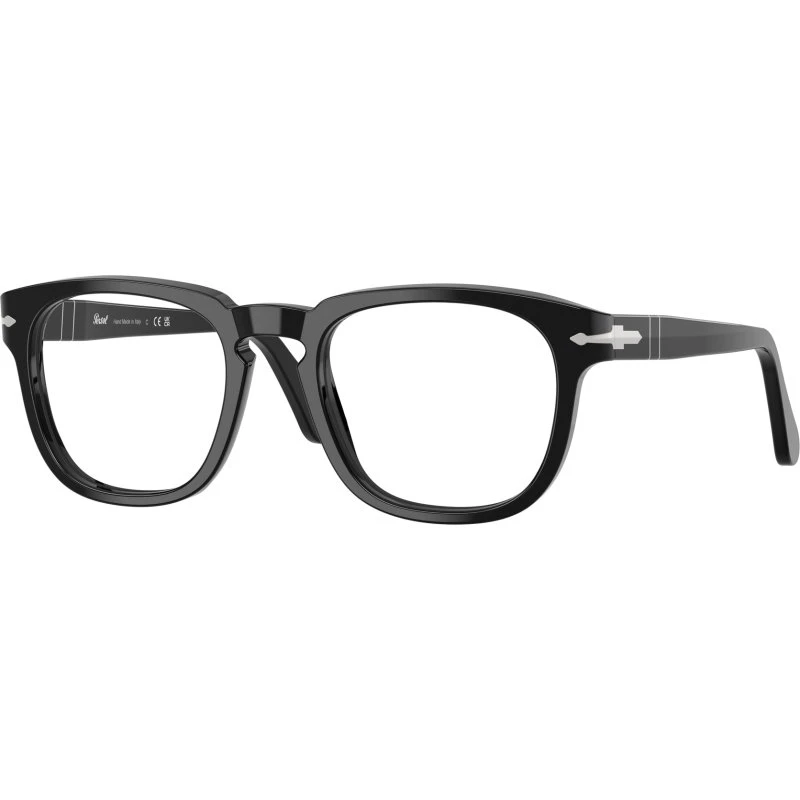 Persol PO3376V 95 Montures Optiques Carrées en Acétate Noir