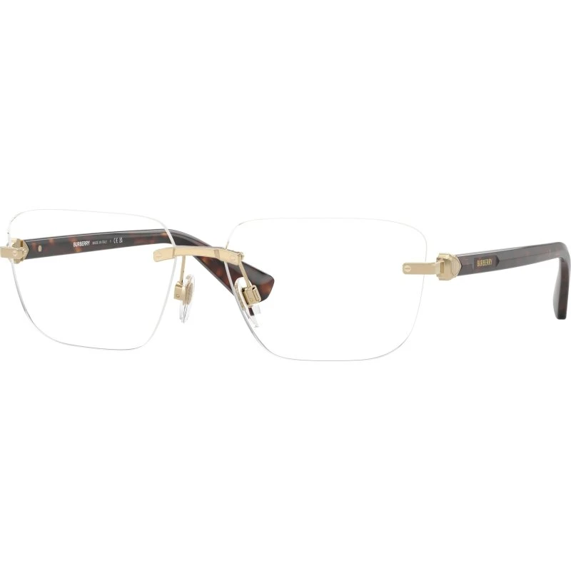 Burberry Homme BE1392 1109 - Montures Optiques Carrées en Métal Or