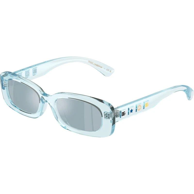 Dolce & Gabbana Enfant DX6006U Lunettes de Soleil Bleues Carrées Miroir