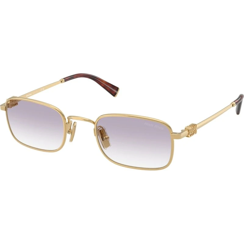 Miu Miu Lunettes de Soleil Carrées en Métal Or - Modèle MU A53S