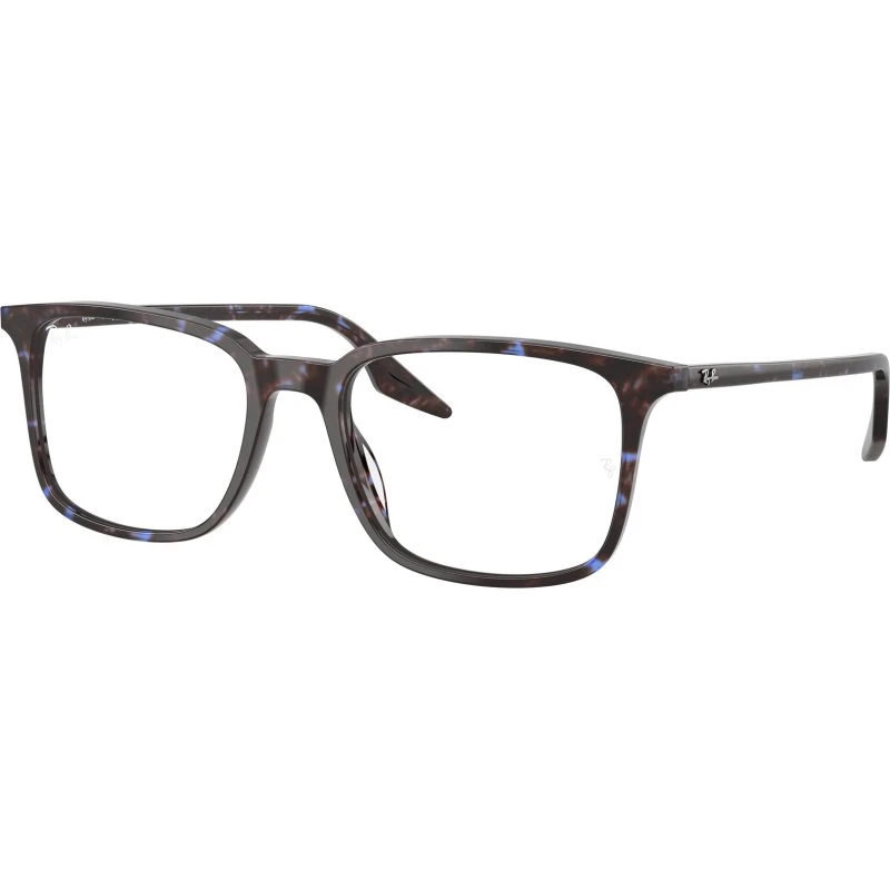 Ray-Ban RX5421 Montures Optiques Carrées en Acétate Bleu Transparent