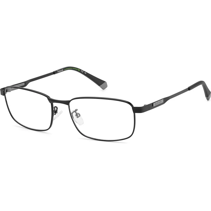 Polaroid Homme PLD D480/G Montures Optiques Carrées en Acier Noir