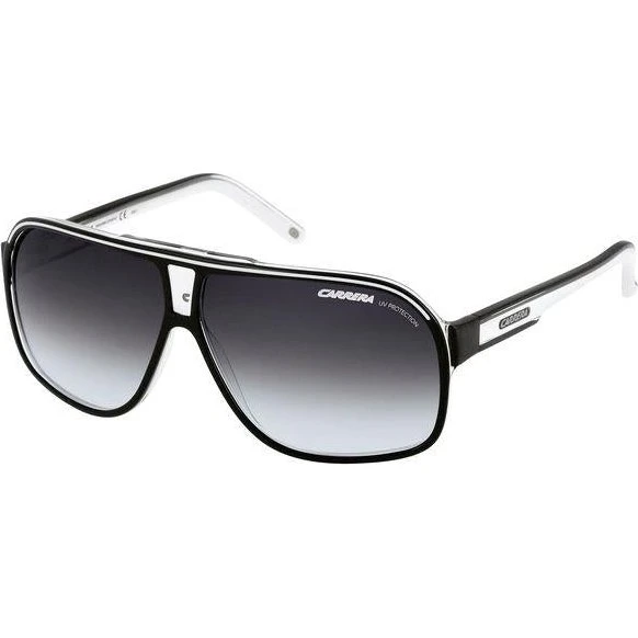 Carrera Homme Grand Prix 2 Lunettes de Soleil Carrées Noires et Grises