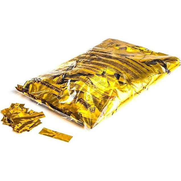 Magic FX Confettis métalliques rectangulaires 55×17 mm - Or
