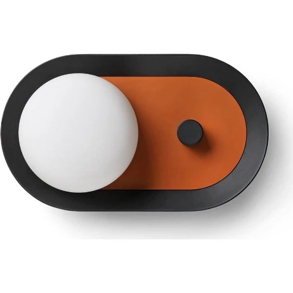 Faro Barcelona Applique murale LED Maya, Terracotta et Noir