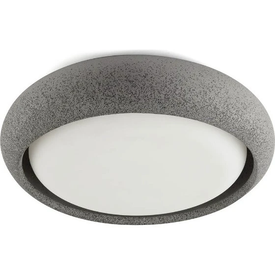 FARO BARCELONA Plafonnier d'extérieur LED Anga, gris foncé, 24 cm