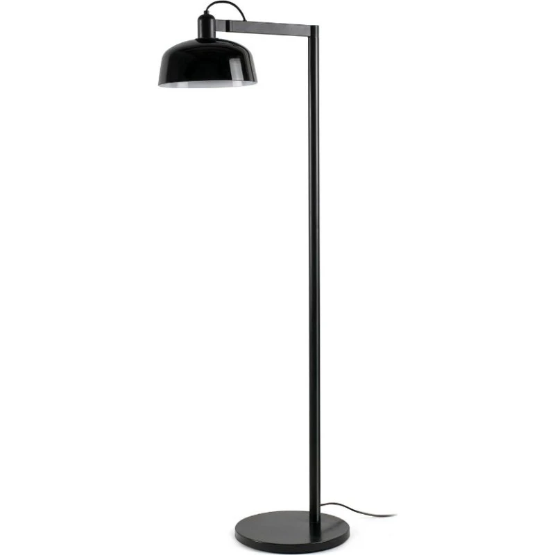 Faro Barcelona Lampadaire Tatawin Noir Acier et Verre 148 cm