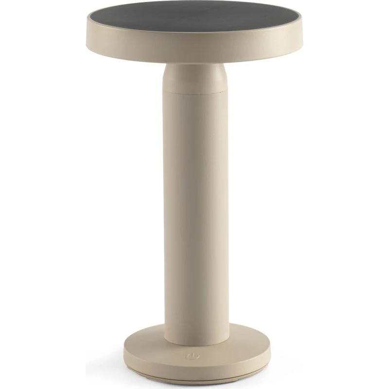 FARO BARCELONA Lampe de table LED solaire Cairo, beige, IP44