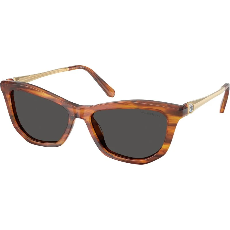 Swarovski Lunettes de Soleil Cat Eye SK6057 Marron et Gris