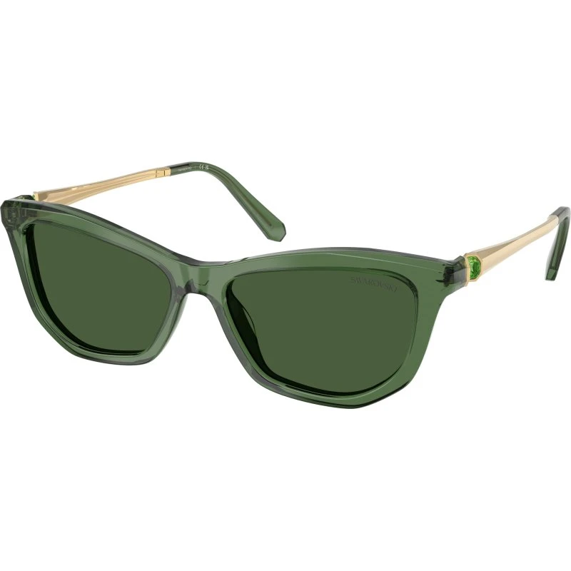 Swarovski SK6057 Lunettes de soleil Cat Eye en Acétate Vert