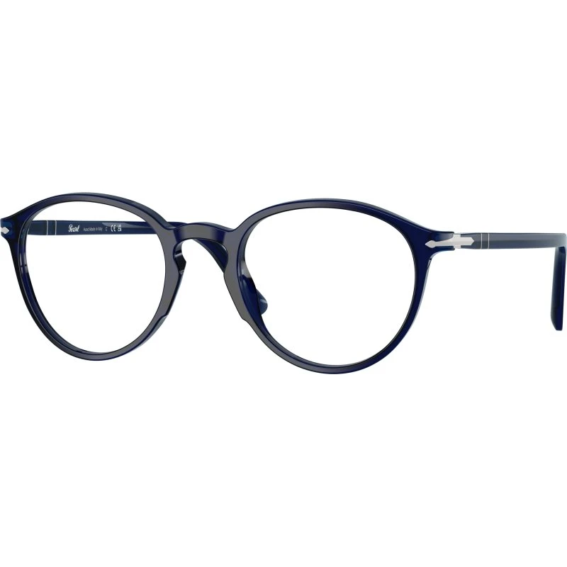 Persol PO3218V 181 - Monture Optique Pantos en Acétate Bleu Transparent