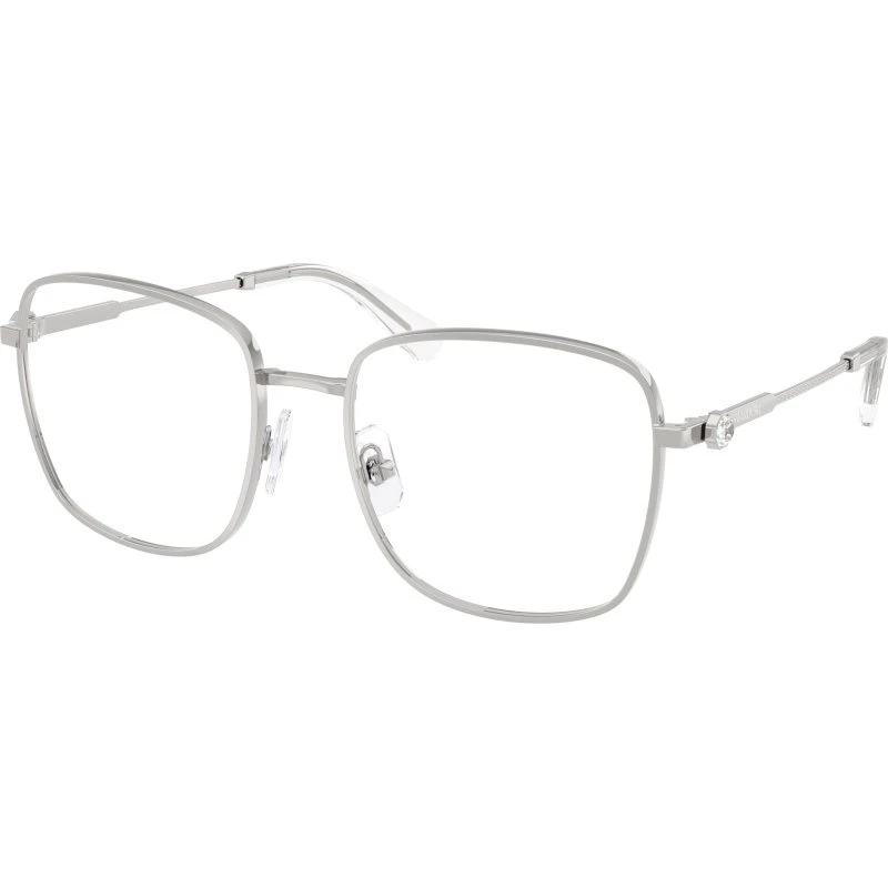 Swarovski SK1036 4001 - Montures Optiques Carrées en Métal Argent