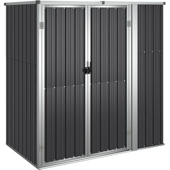 vidaXL Abri à outils jardin marron 161x89x161 cm acier galvanisé