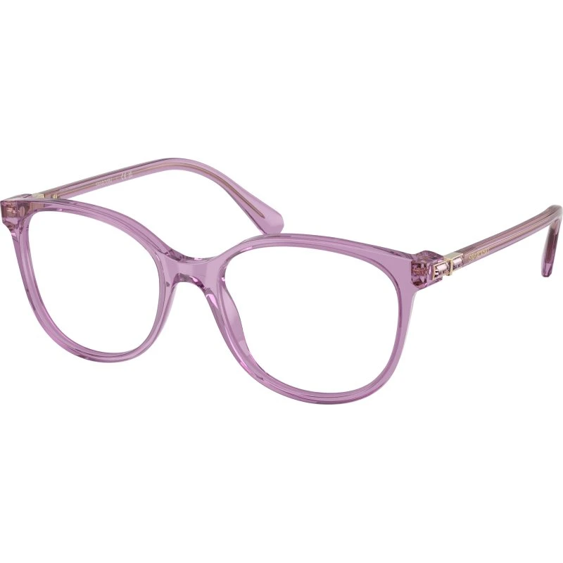 Swarovski SK2002 Montures Optiques Carrées en Acétate Violet Transparent