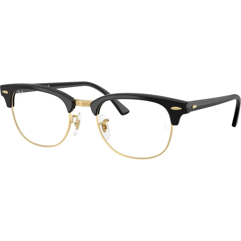 Ray-Ban RX5154 Clubmaster - Montures Optiques Carrées en Acétate Noir