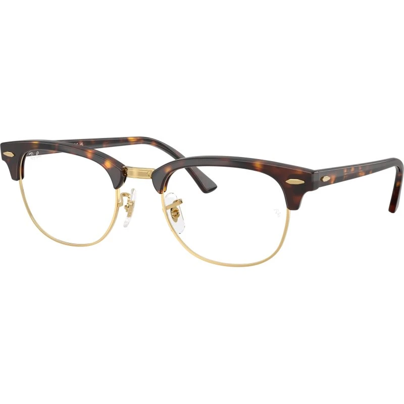 Ray-Ban RX5154 Clubmaster - Monture Optique Carrée en Acétate Marron