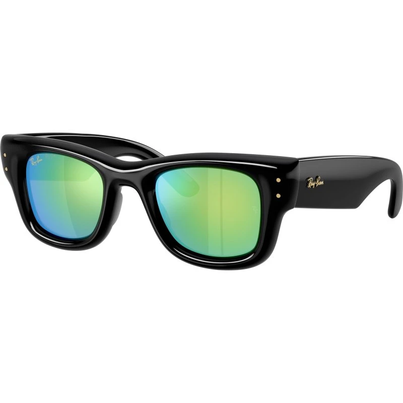 Ray-Ban RB4940 Wayfarer Puffer Lunettes de Soleil Miroir Noir/Vert