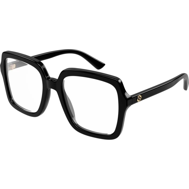 Gucci GG1318O 001 - Montures Optiques Carrées en Acétate Noir