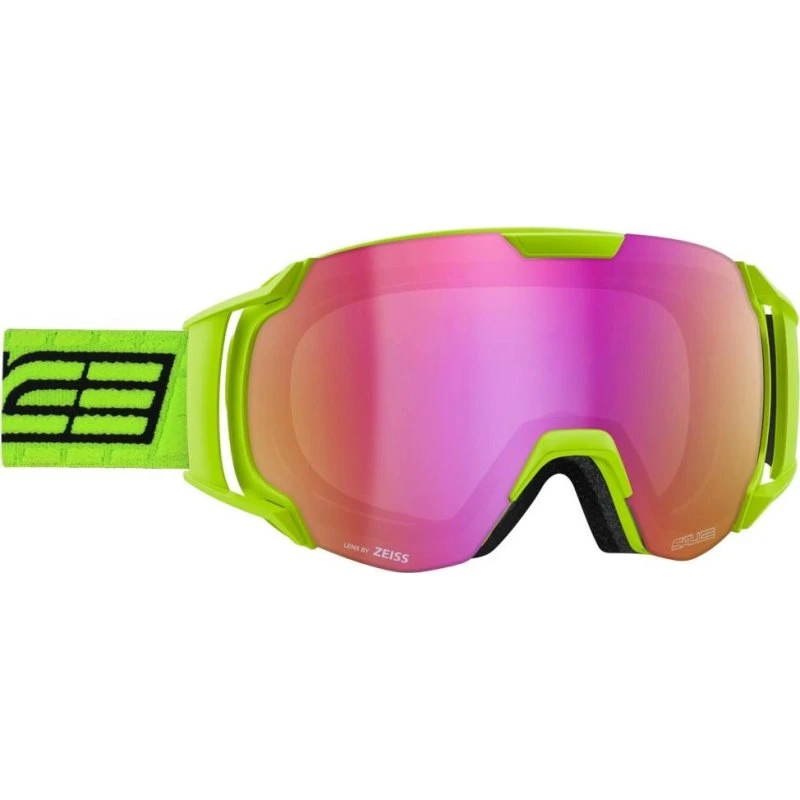 Salice 619 OTG Masque de Ski Jaune avec Verres Roses ZEISS