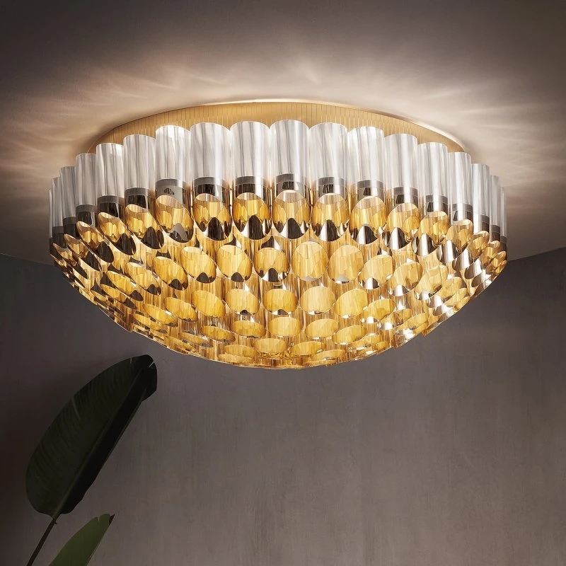 Slamp Odeon Ceiling Plafonnier Doré Ø 102 cm