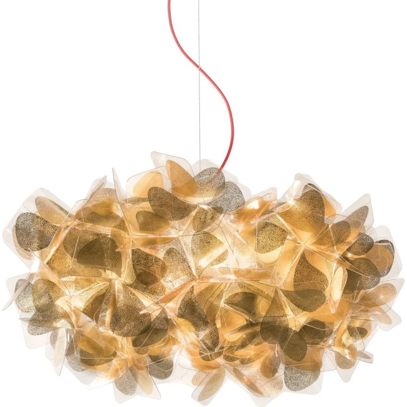 Slamp Clizia Mama Non Mama Suspension Or et Rouge, Ø53cm