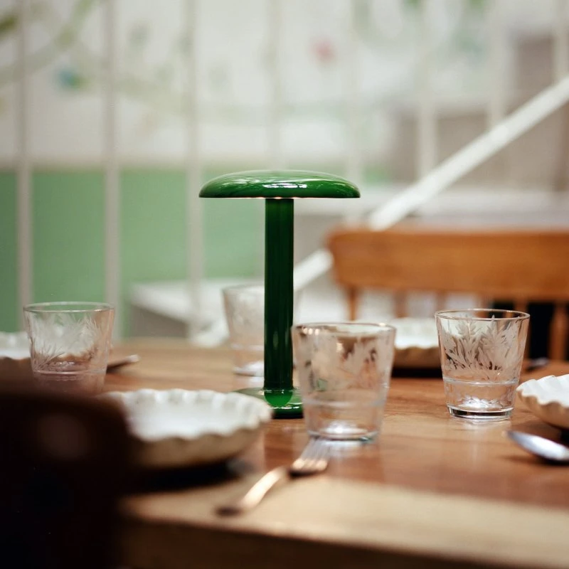 Flos Gustave Lampe de Table Portable Vert Laqué