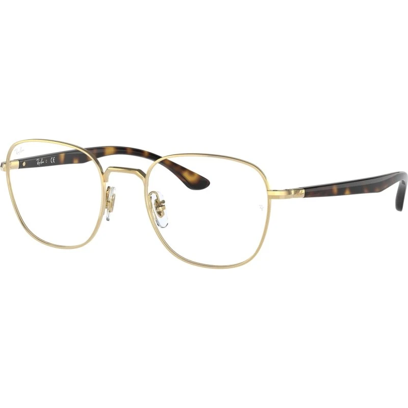 Ray-Ban RX6477 3119 - Montures Optiques Carrées en Métal Or