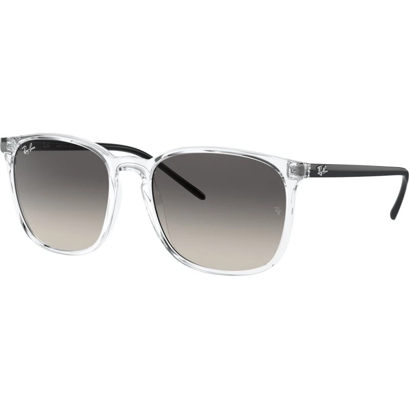 Ray-Ban RB4387 Lunettes de Soleil Carrées en Nylon Transparent