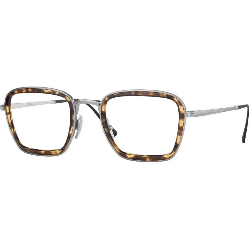 Persol PO5013VT 8014 Montures Optiques Carrées en Titane Argent