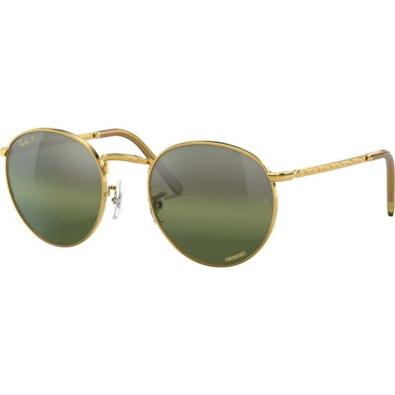 Ray-Ban RB3637 Lunettes de Soleil Pantos Polarisées Or et Vert