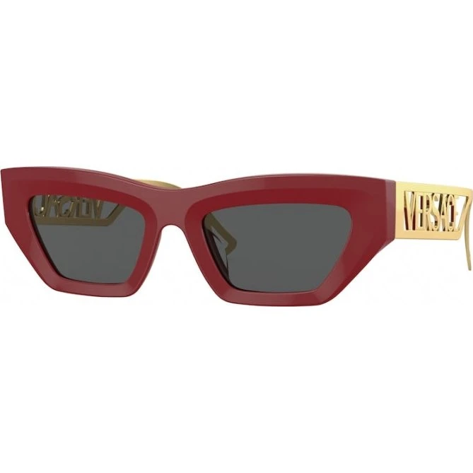 Versace Lunettes de soleil VE4432U Rouge et Gris Géométrique