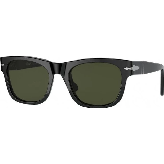 Persol PO3269S 95/31 Lunettes de Soleil Carrées en Acétate Noir et Vert
