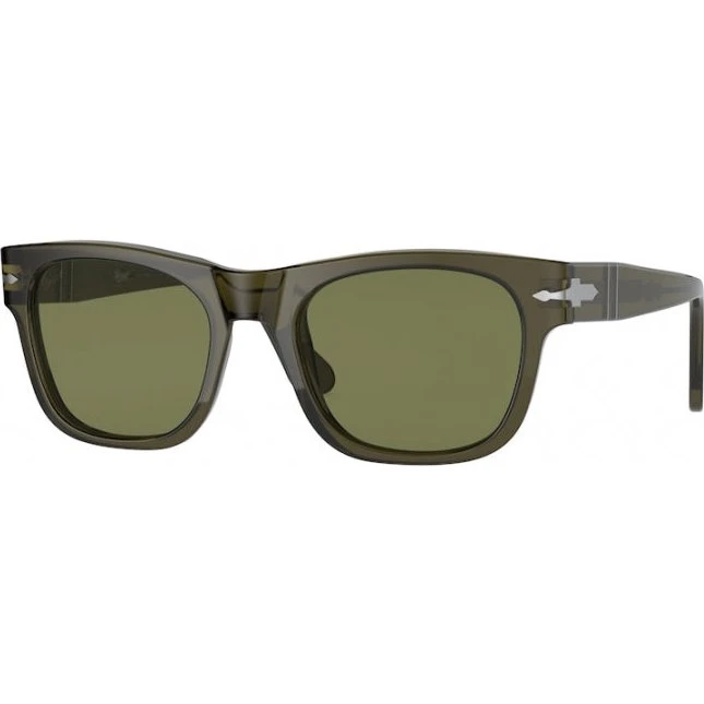 Persol PO3269S 11034E Lunettes de Soleil Carrées en Acétate Vert