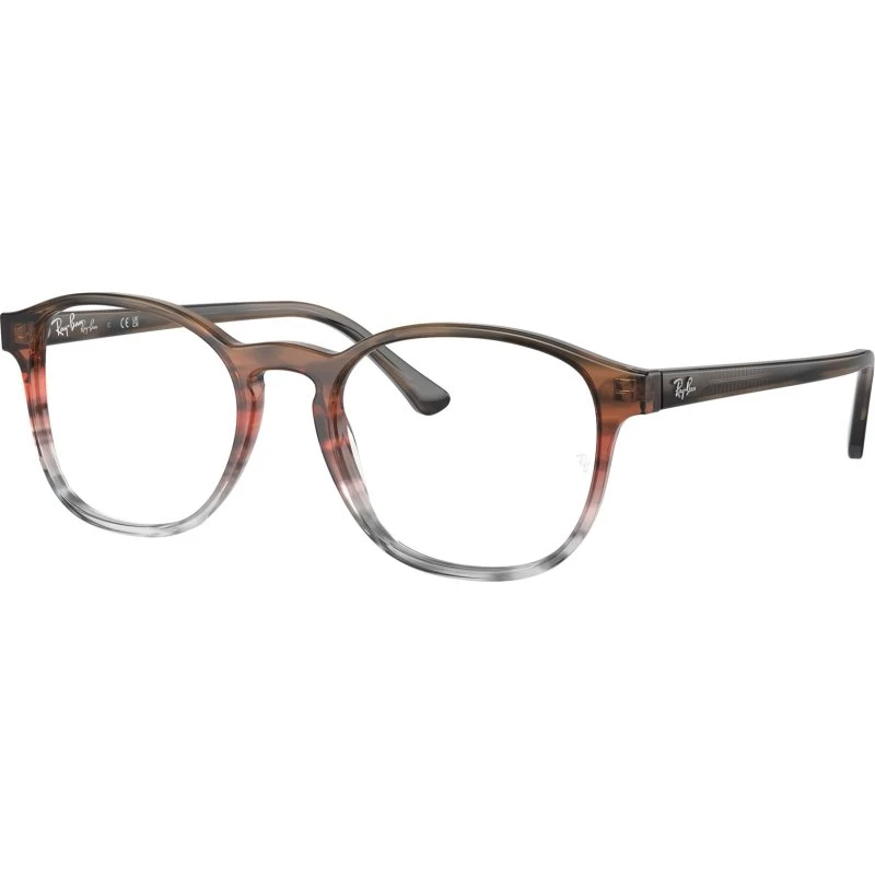 Ray-Ban RX5417 Montures Optiques Pantos en Acétate Marron Transparent
